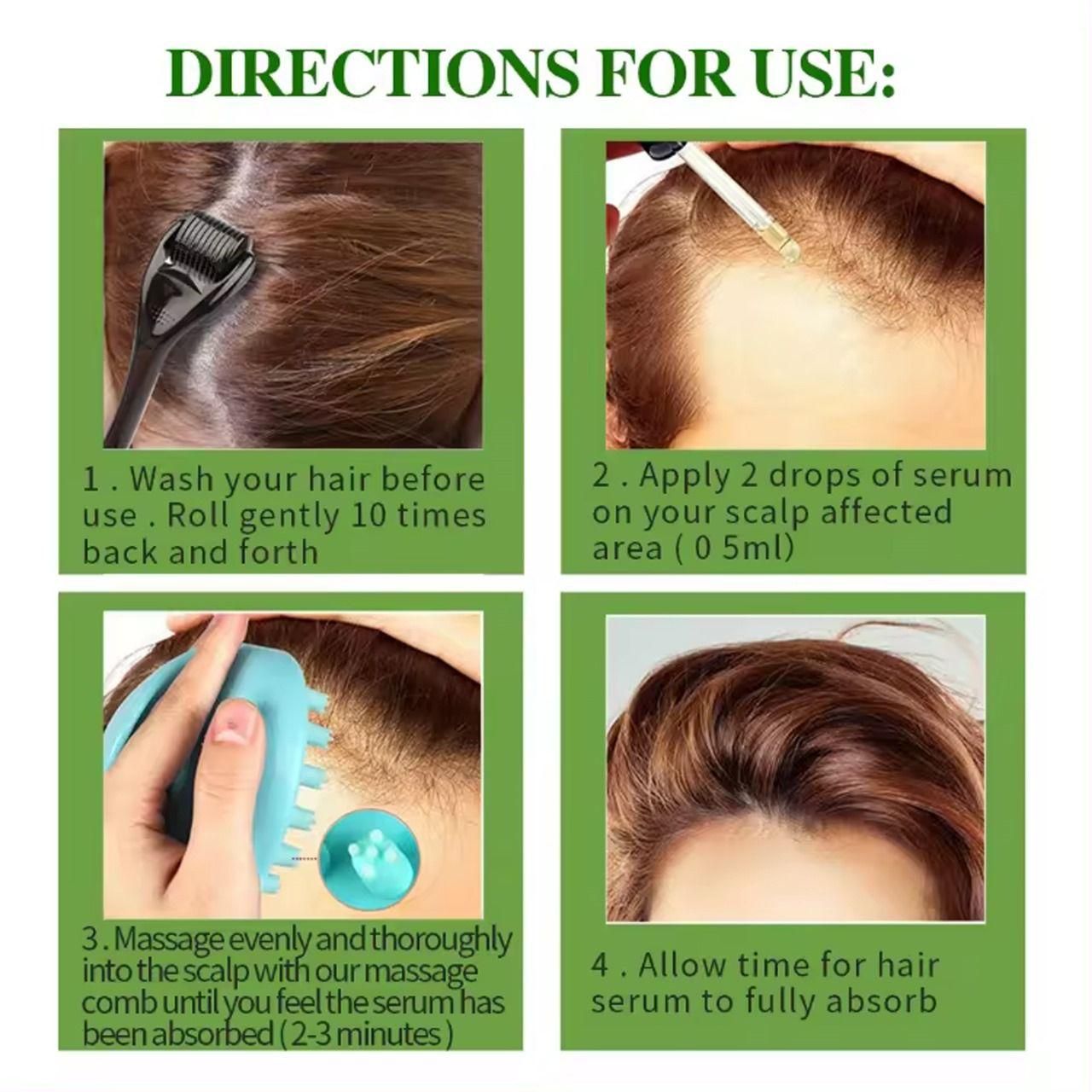 Hair Loss Treatment Serum Made of 34 Ingredients & 15 Herbs 30ml (Pack Of 2)