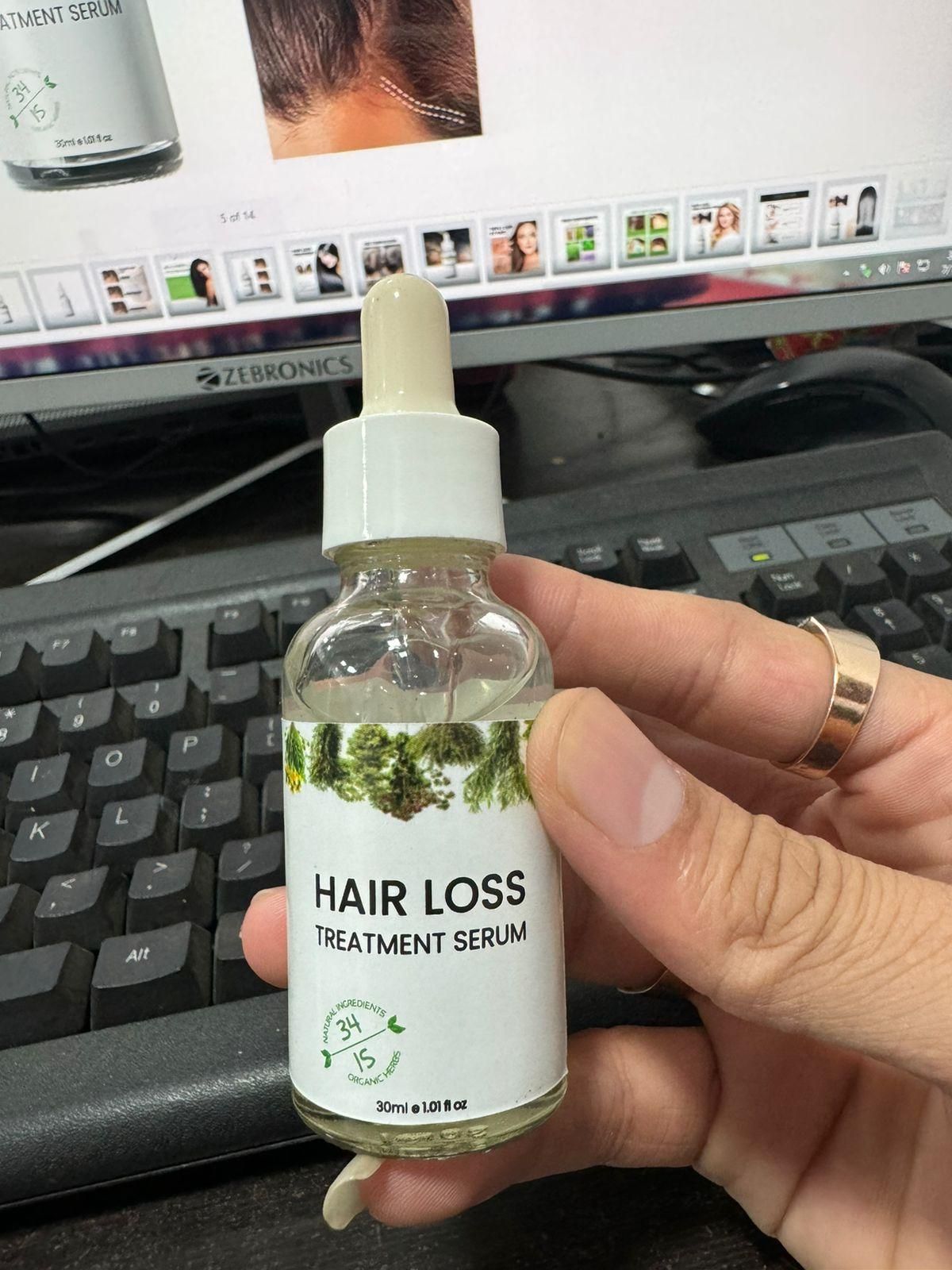 Hair Loss Treatment Serum Made of 34 Ingredients & 15 Herbs 30ml (Pack Of 2)
