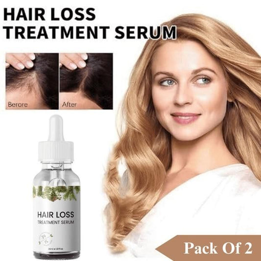 Hair Loss Treatment Serum Made of 34 Ingredients & 15 Herbs 30ml (Pack Of 2)