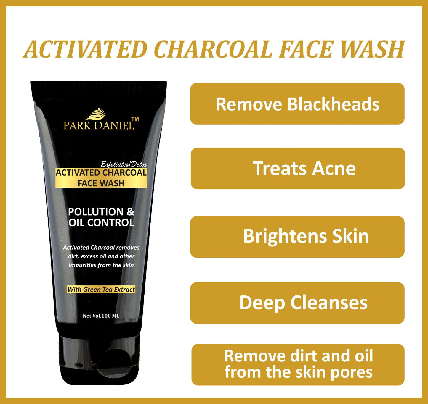 Park Daniel face wash to remove dirt and oil
