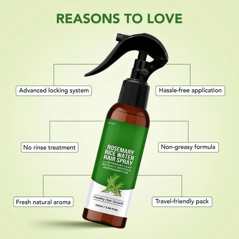Rosemary Rice Water Hair Spray 100ml
Hair & Skin Serum , Strengthen hair Moisturize Hair Thicken Naturally  Dry hair, Oily hair, Flaky, Damaged Hair